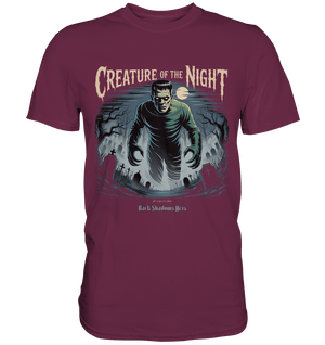 Creature of the Night – Klassischer Horror trifft düstere Friedhofsstimmung - Premium Shirt | Unisex - Shirts | Dark Shadows Arts