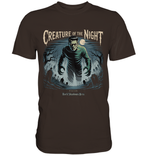 Creature of the Night – Klassischer Horror trifft düstere Friedhofsstimmung - Premium Shirt | Unisex - Shirts | Dark Shadows Arts