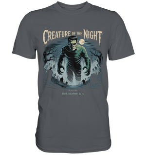 Creature of the Night – Klassischer Horror trifft düstere Friedhofsstimmung - Premium Shirt | Unisex - Shirts | Dark Shadows Arts