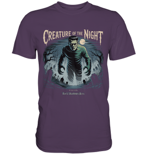 Creature of the Night – Klassischer Horror trifft düstere Friedhofsstimmung - Premium Shirt | Unisex - Shirts | Dark Shadows Arts