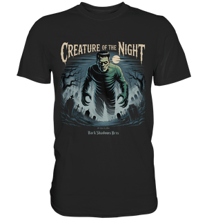 Creature of the Night – Klassischer Horror trifft düstere Friedhofsstimmung - Premium Shirt | Unisex - Shirts | Dark Shadows Arts