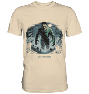 Creature of the Night – Klassischer Horror trifft düstere Friedhofsstimmung - Premium Shirt | Unisex - Shirts | Dark Shadows Arts