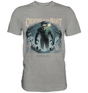 Creature of the Night – Klassischer Horror trifft düstere Friedhofsstimmung - Premium Shirt | Unisex - Shirts | Dark Shadows Arts