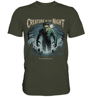 Creature of the Night – Klassischer Horror trifft düstere Friedhofsstimmung - Premium Shirt | Unisex - Shirts | Dark Shadows Arts