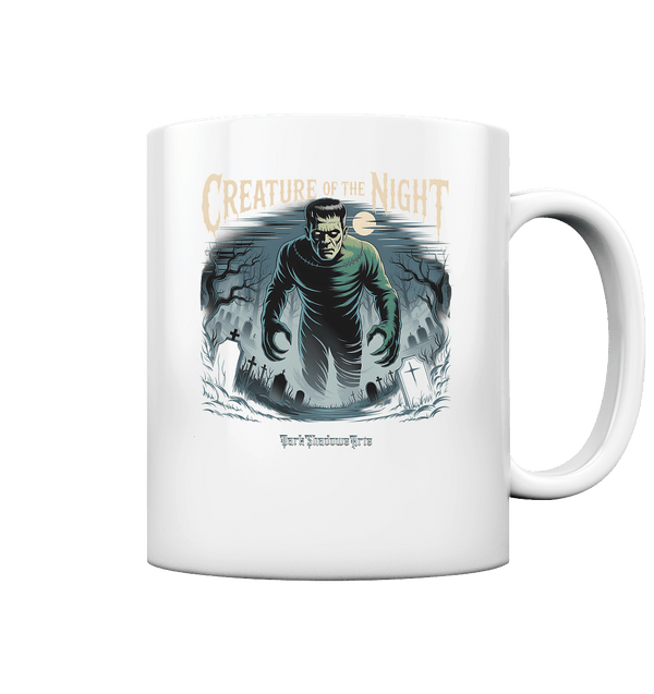 Creature of the Night – Klassischer Horror trifft düstere Friedhofsstimmung - Tasse glossy | Trinkgefäße | Dark Shadows Arts