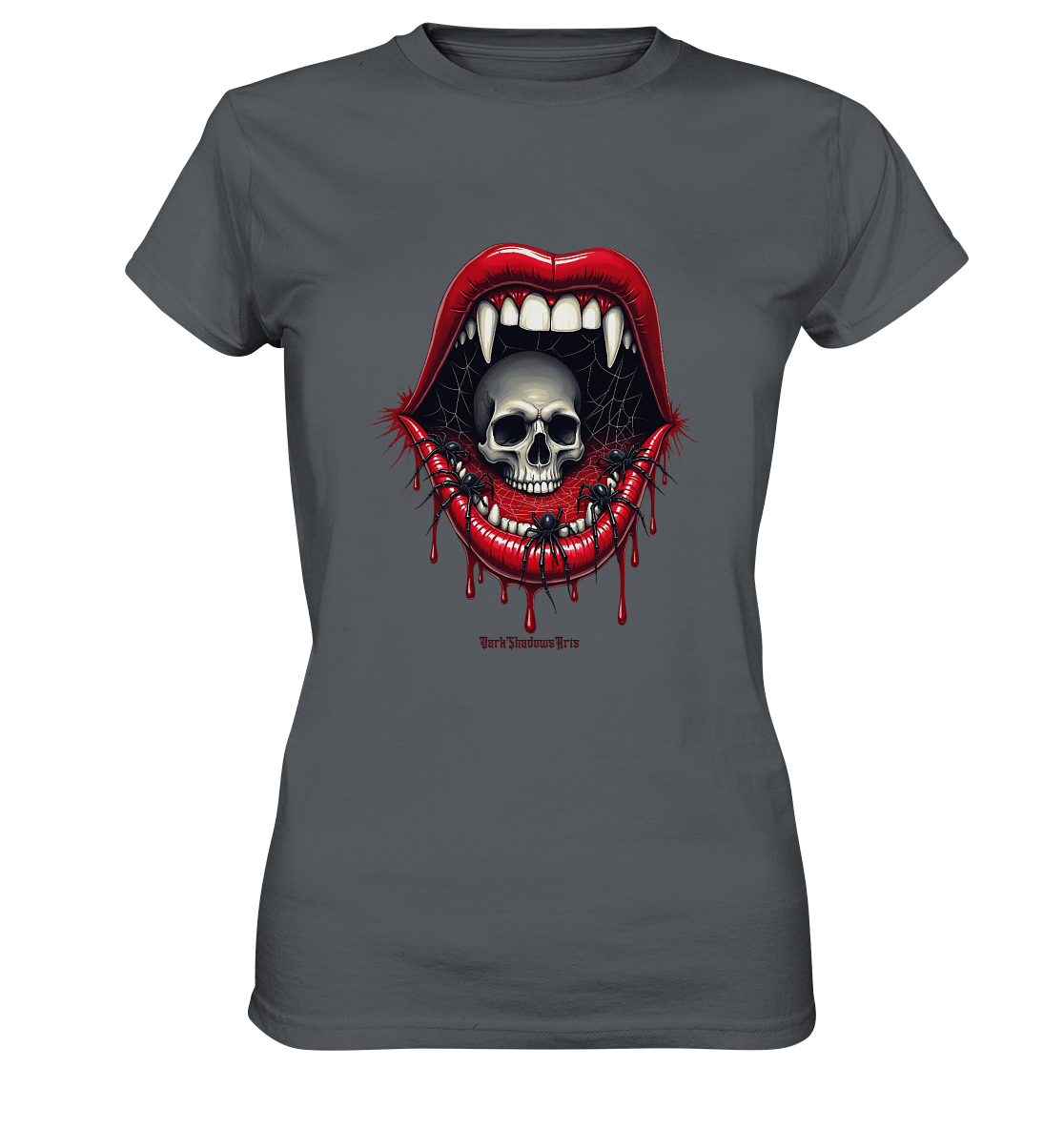 Crimson Maw Web of Terror - Ladies Premium Shirt | Lady - Shirts | Dark Shadows Arts