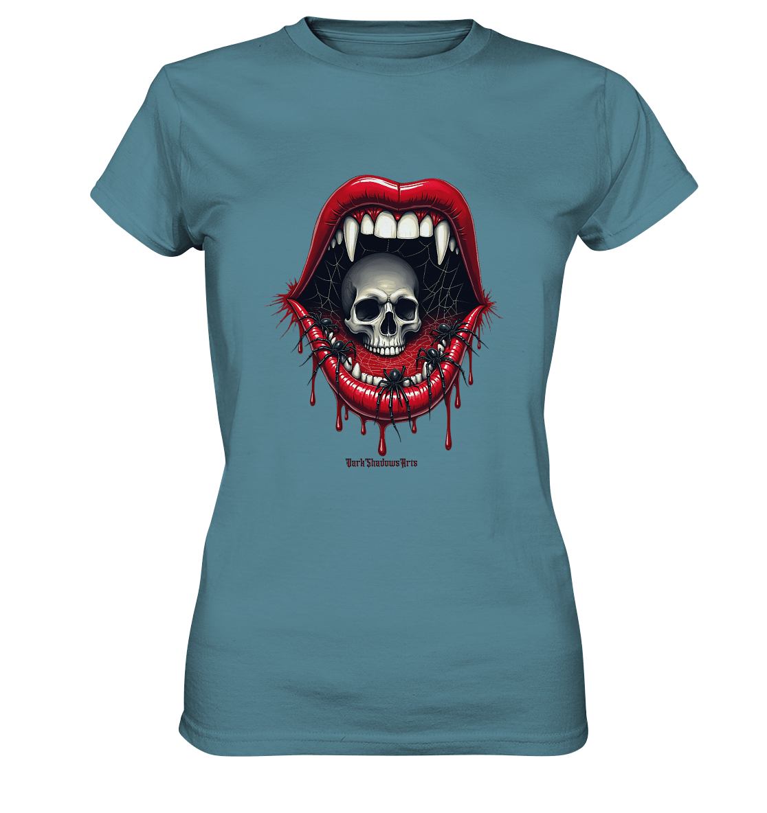 Crimson Maw Web of Terror - Ladies Premium Shirt | Lady - Shirts | Dark Shadows Arts