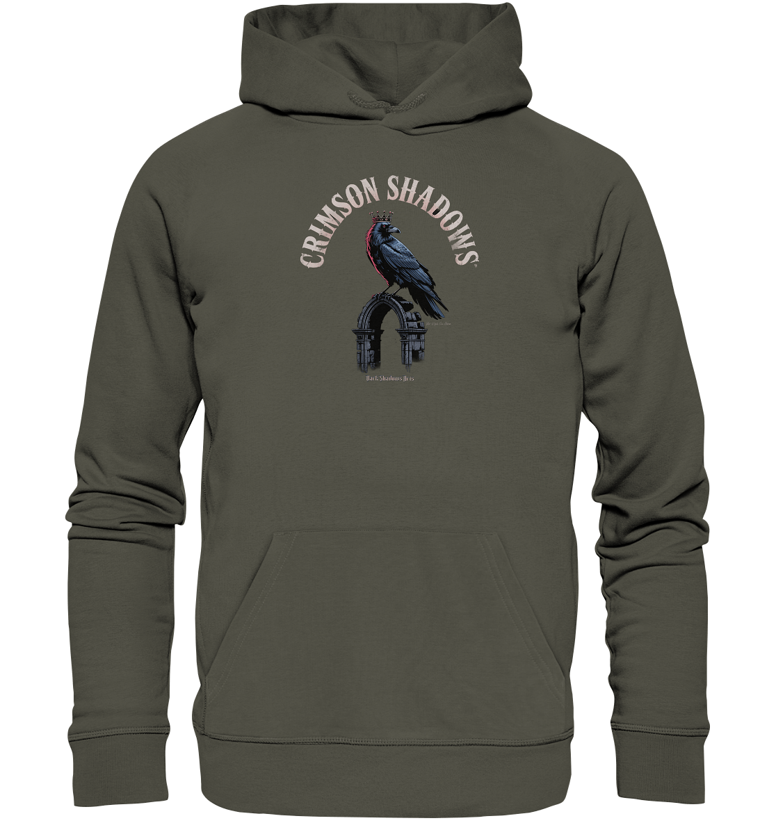 crimson shadows - geheimnisvolle krähengotik und düstere ästhetik - Organic Hoodie | Hoodies | Dark Shadows Arts