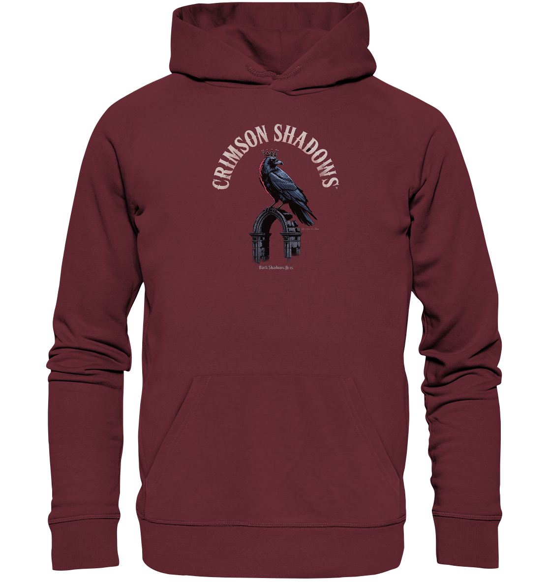 crimson shadows - geheimnisvolle krähengotik und düstere ästhetik - Organic Hoodie | Hoodies | Dark Shadows Arts