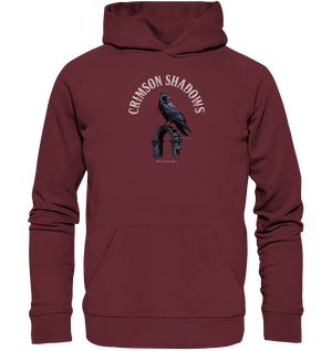 crimson shadows - geheimnisvolle krähengotik und düstere ästhetik - Organic Hoodie | Hoodies | Dark Shadows Arts
