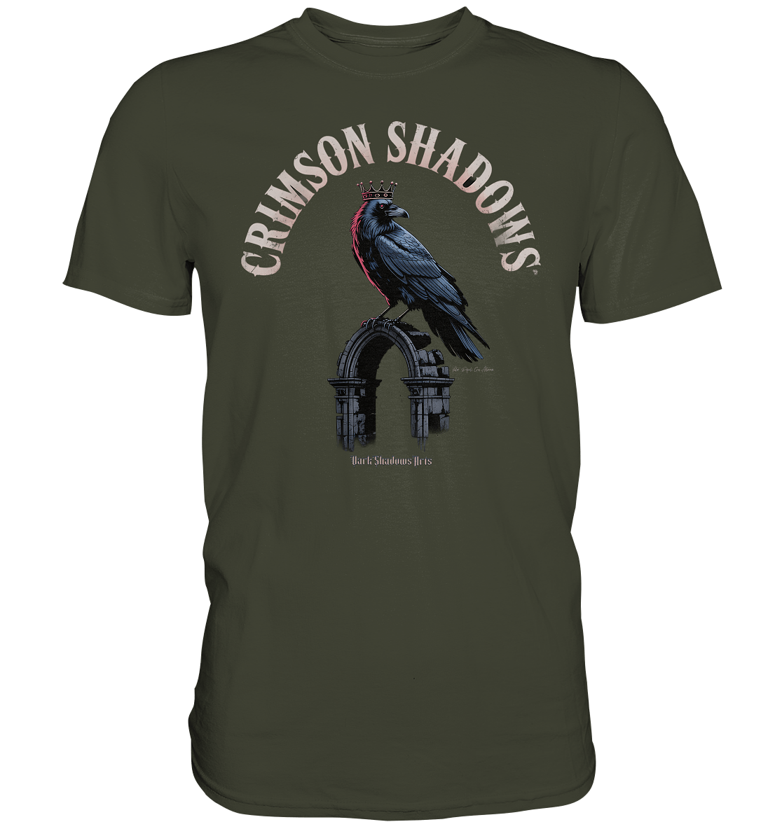 crimson shadows - geheimnisvolle krähengotik und düstere ästhetik - Premium Shirt | Unisex - Shirts | Dark Shadows Arts