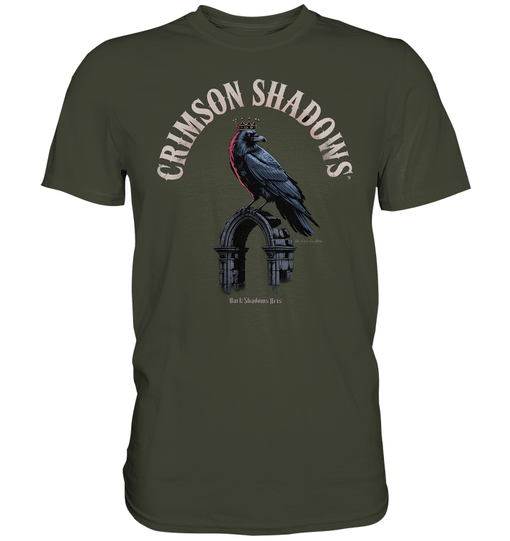 crimson shadows - geheimnisvolle krähengotik und düstere ästhetik - Premium Shirt | Unisex - Shirts | Dark Shadows Arts