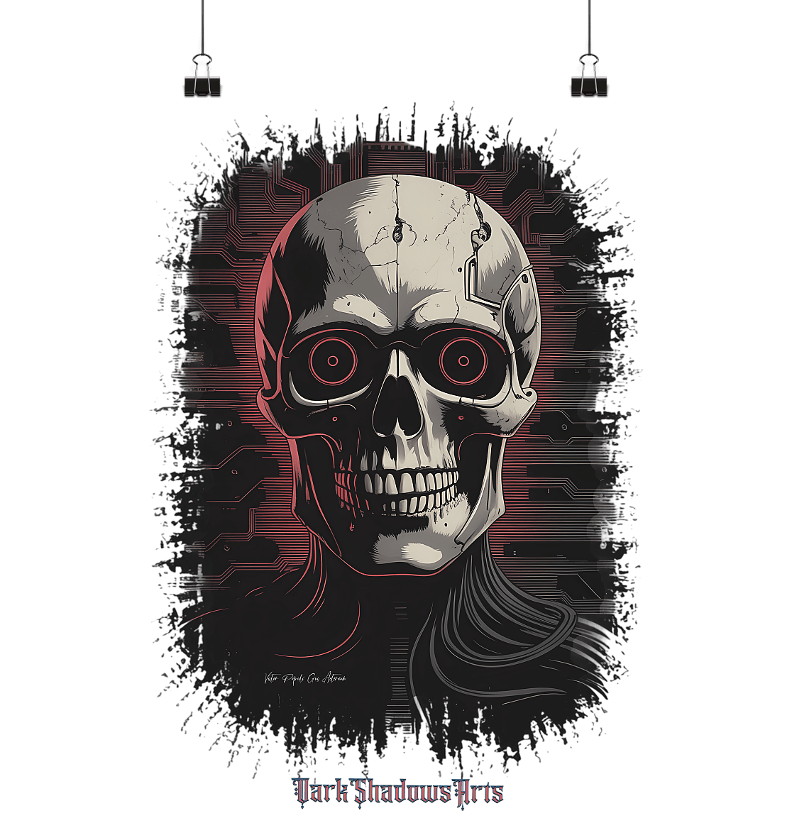 Cyber Decay - Die Verschmelzung von Technologie und Verfall - Poster Din A1 (hoch) | Wall Art | Dark Shadows Arts