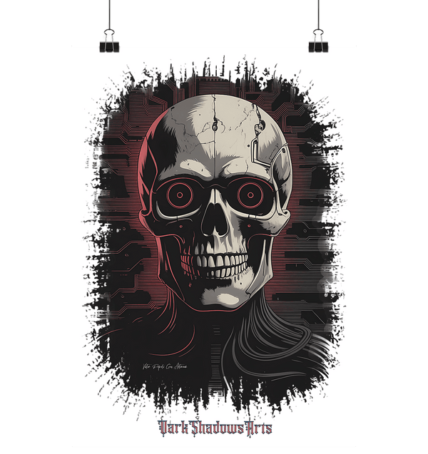 Cyber Decay - Die Verschmelzung von Technologie und Verfall - Poster Din A1 (hoch) | Wall Art | Dark Shadows Arts