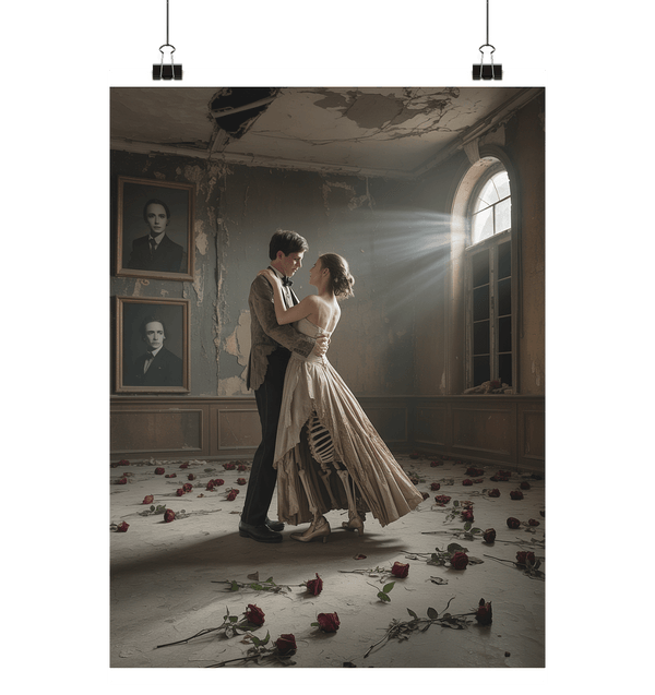 Dance of the Coffin & Rose - Der letzte Tanz zwischen Liebe und Verfall - Poster Din A1 (hoch) | Wall Art | Dark Shadows Arts