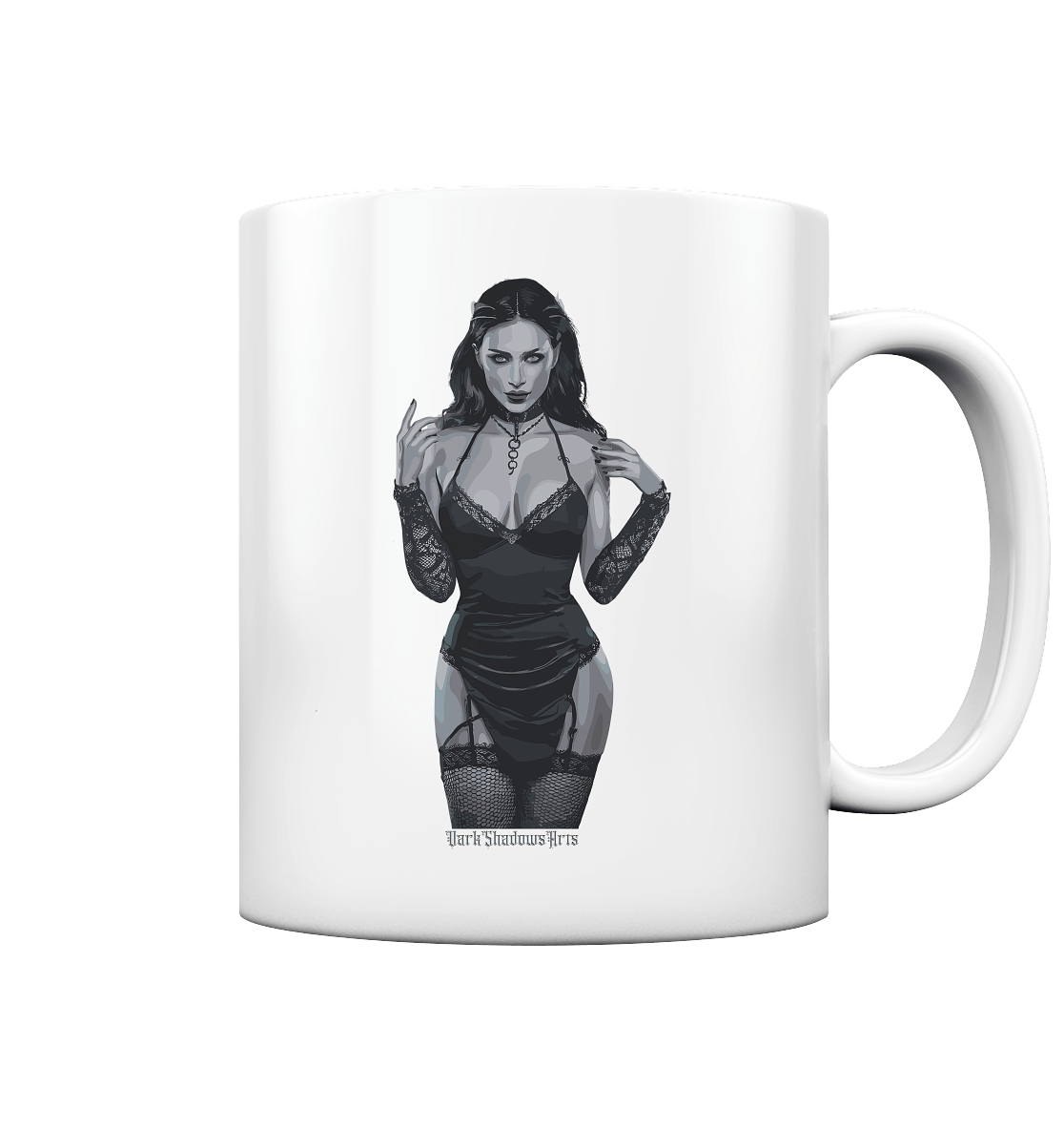 Dark and Mystical Lilith: Verführerische Dunkelheit - Tasse glossy | Trinkgefäße | Dark Shadows Arts
