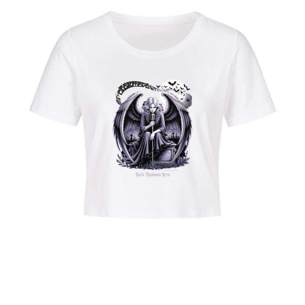 Dark Angel Song_ Stimme der Nacht - Ladies Cropped Tee | T-Shirt | Dark Shadows Arts