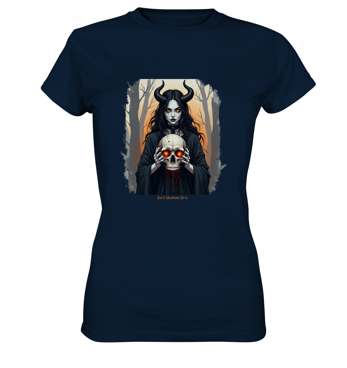 Dark Enchantment The Skull Keeper - Ladies Premium Shirt | Lady - Shirts | Dark Shadows Arts