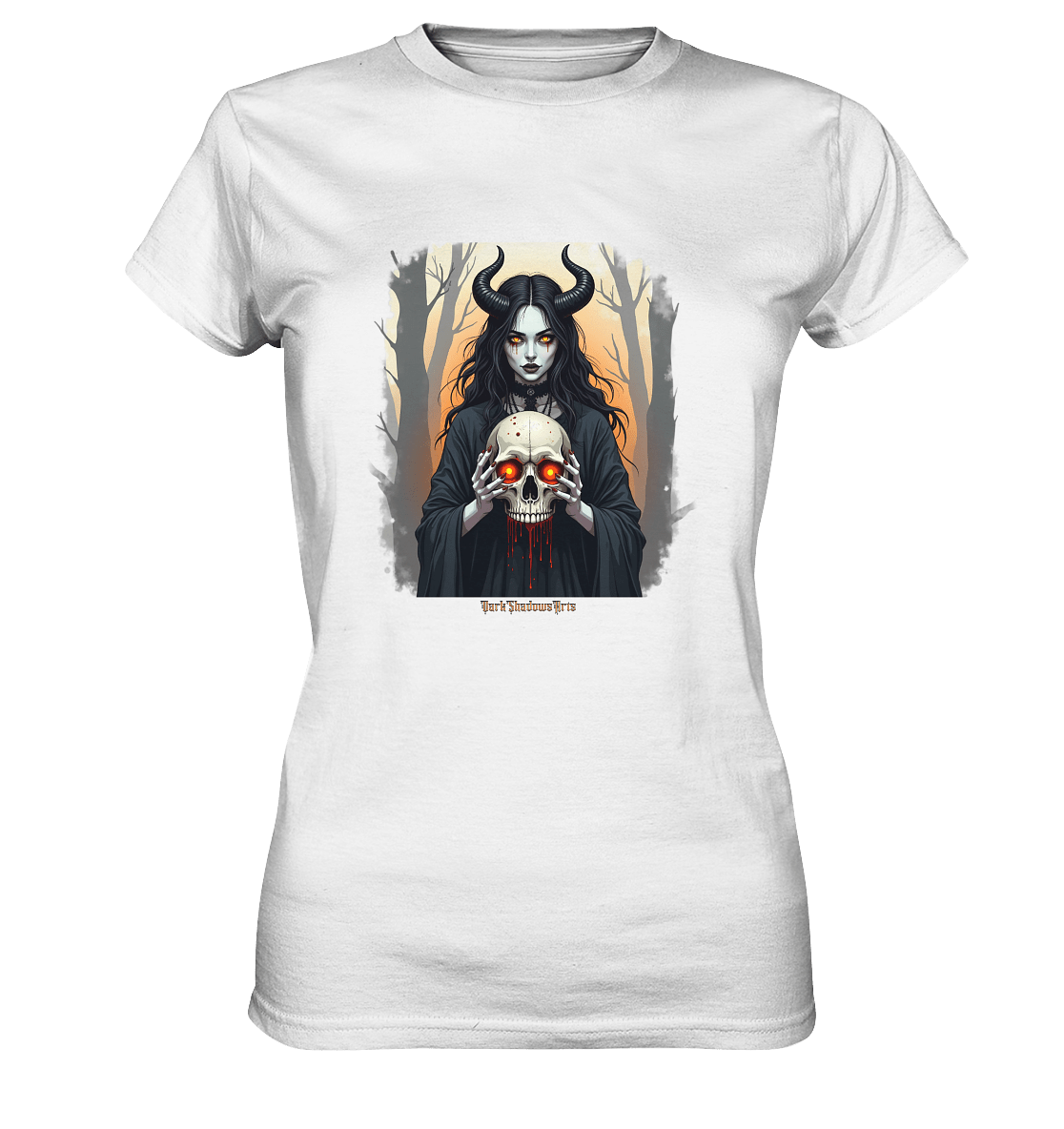 Dark Enchantment The Skull Keeper - Ladies Premium Shirt | Lady - Shirts | Dark Shadows Arts
