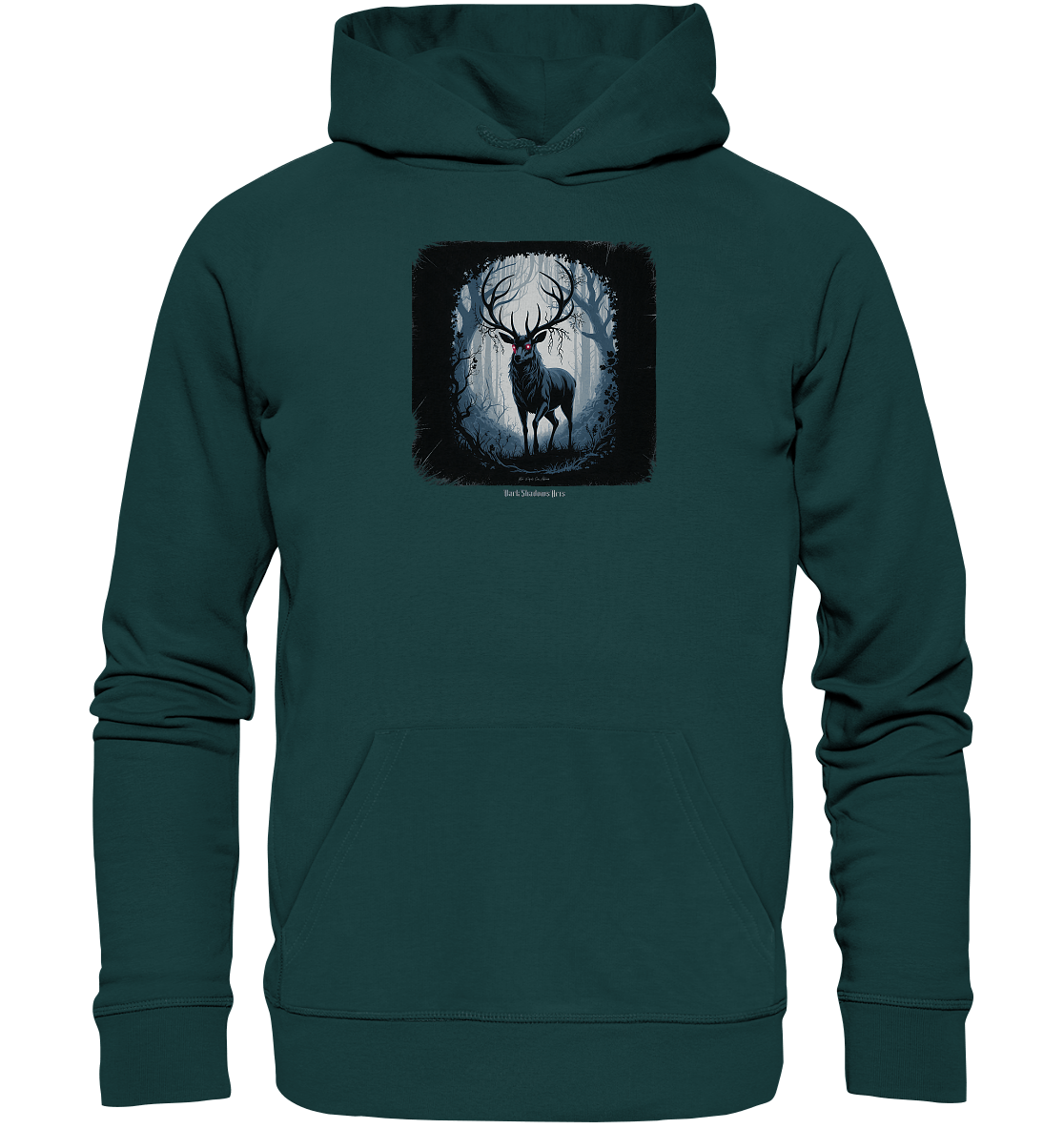 dark forest stag - die geheimnisvolle kraft des Waldes - Organic Hoodie | Hoodies | Dark Shadows Arts
