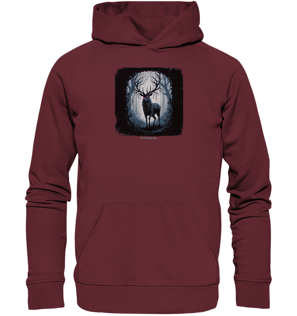 dark forest stag - die geheimnisvolle kraft des Waldes - Organic Hoodie | Hoodies | Dark Shadows Arts