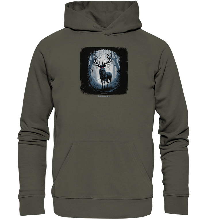 dark forest stag - die geheimnisvolle kraft des Waldes - Organic Hoodie | Hoodies | Dark Shadows Arts