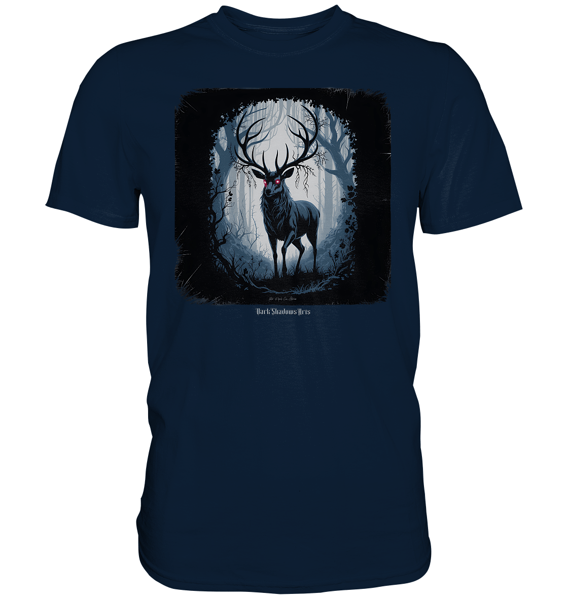 dark forest stag - die geheimnisvolle kraft des Waldes - Premium Shirt | Unisex - Shirts | Dark Shadows Arts