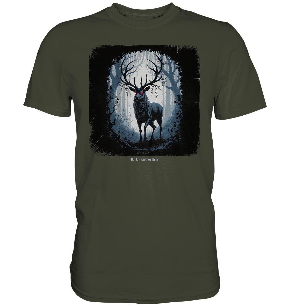 dark forest stag - die geheimnisvolle kraft des Waldes - Premium Shirt | Unisex - Shirts | Dark Shadows Arts