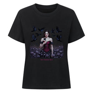 Dark Rose Tears_ Gothic Lady & Raben - Premium Organic Shirt Women | T-Shirt | Dark Shadows Arts