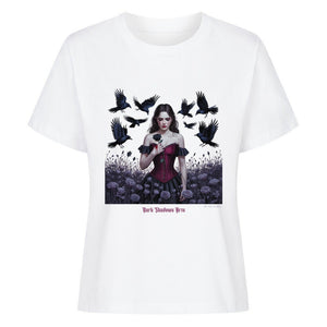 Dark Rose Tears_ Gothic Lady & Raben - Premium Organic Shirt Women | T-Shirt | Dark Shadows Arts