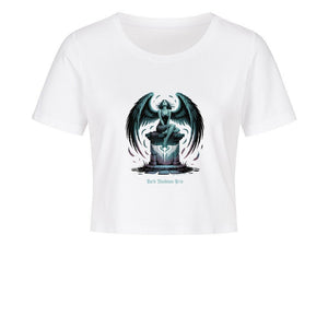 Dark Seraph_ Engel der Schatten & Macht - Ladies Cropped Tee | T-Shirt | Dark Shadows Arts
