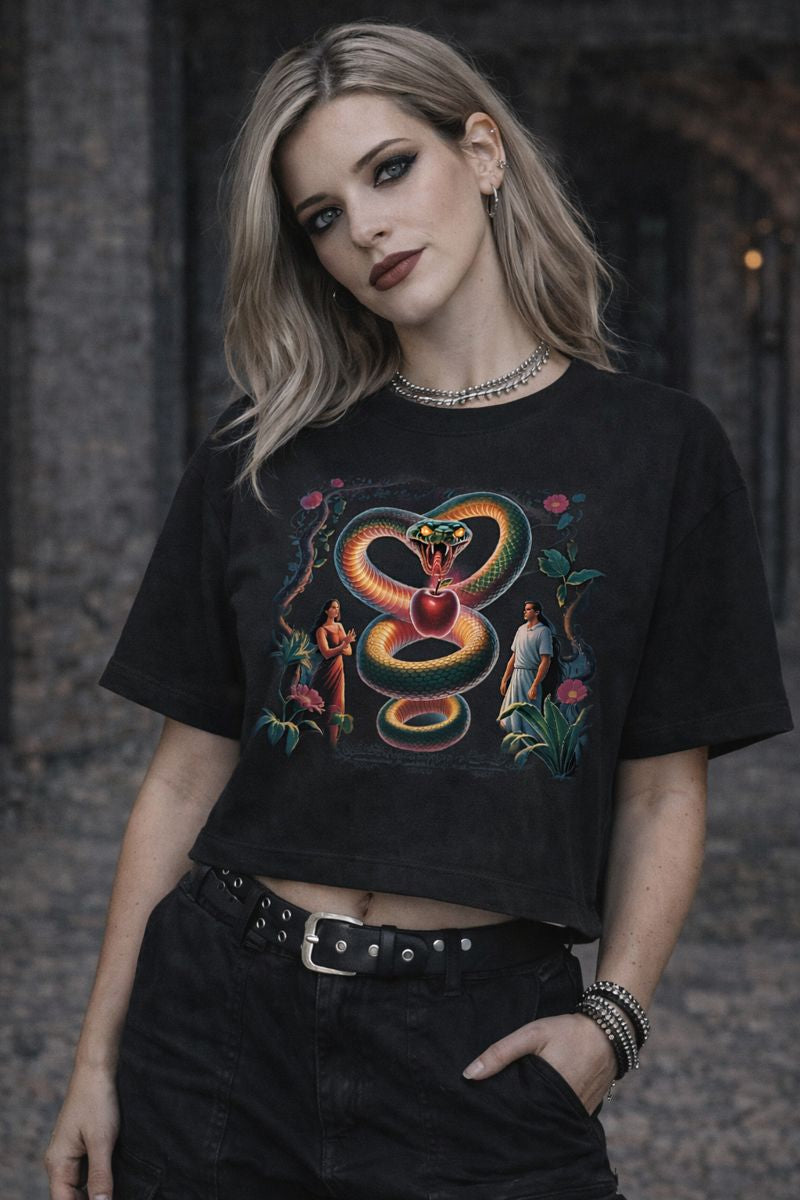 Premium Organic Shirt Women mit The Original Sin Motiv von Dark Shadows Arts im ruhigen, mystischen Look