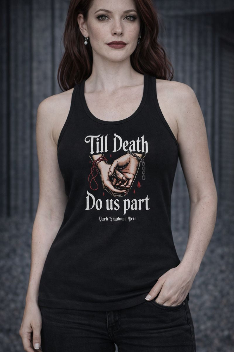 Classic Tanktop Women mit Till Death Do Us Part Motiv von Dark Shadows Arts im sommerlichen Gothic-Setting