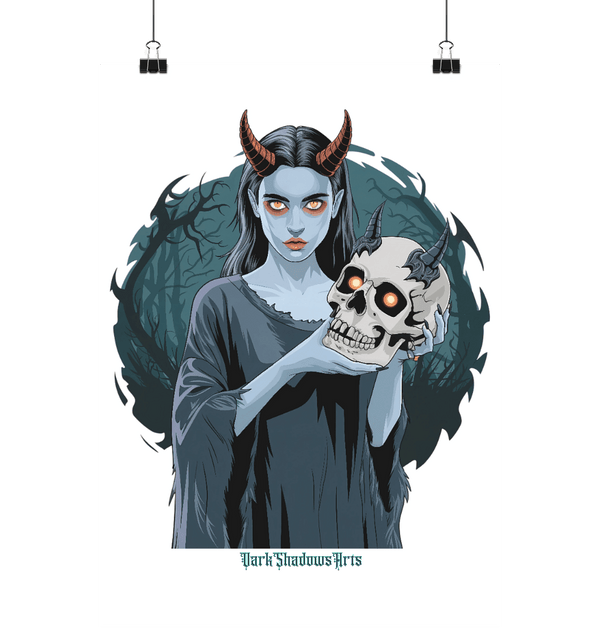 Dark Shadows Infernal Skull Keeper - Poster Din A1 (hoch) | Wall Art | Dark Shadows Arts