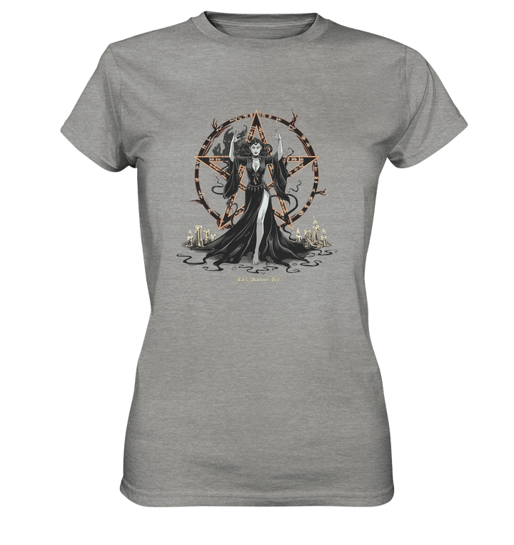 Dark Sorceress Pentagram – Zauberin mit Runen & Kerzen - Ladies Premium Shirt | Lady - Shirts | Dark Shadows Arts