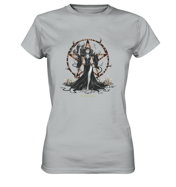 Dark Sorceress Pentagram – Zauberin mit Runen & Kerzen - Ladies Premium Shirt | Lady - Shirts | Dark Shadows Arts