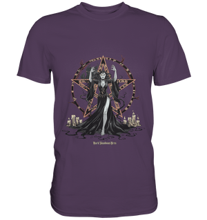 Dark Sorceress Pentagram – Zauberin mit Runen & Kerzen - Premium Shirt | Unisex - Shirts | Dark Shadows Arts