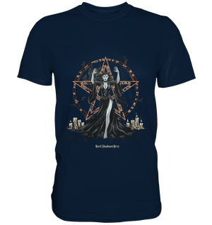 Dark Sorceress Pentagram – Zauberin mit Runen & Kerzen - Premium Shirt | Unisex - Shirts | Dark Shadows Arts
