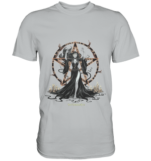 Dark Sorceress Pentagram – Zauberin mit Runen & Kerzen - Premium Shirt | Unisex - Shirts | Dark Shadows Arts