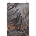 Daughter of the Forgotten Dynasty - Die einsame Kriegerin im Aschewind der Vergangenheit - Poster Din A1 (hoch) | Wall Art | Dark Shadows Arts