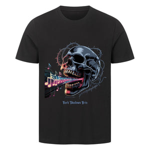 Decibel Skull - HigherBlanks Premium T-Shirt | T-Shirt | Dark Shadows Arts