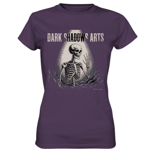 Defiant Bones – Erhobenes Skelett in mystischem Nebel - DSA - Ladies Premium Shirt | Lady - Shirts | Dark Shadows Arts