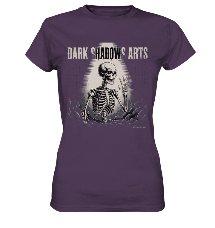 Defiant Bones – Erhobenes Skelett in mystischem Nebel - DSA - Ladies Premium Shirt | Lady - Shirts | Dark Shadows Arts