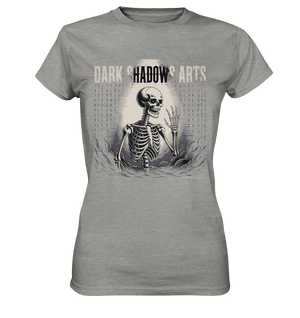 Defiant Bones – Erhobenes Skelett in mystischem Nebel - DSA - Ladies Premium Shirt | Lady - Shirts | Dark Shadows Arts