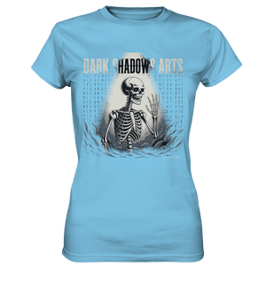 Defiant Bones – Erhobenes Skelett in mystischem Nebel - DSA - Ladies Premium Shirt | Lady - Shirts | Dark Shadows Arts