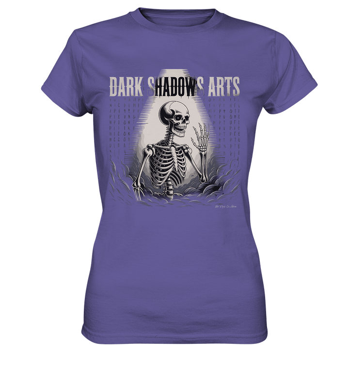 Defiant Bones – Erhobenes Skelett in mystischem Nebel - DSA - Ladies Premium Shirt | Lady - Shirts | Dark Shadows Arts