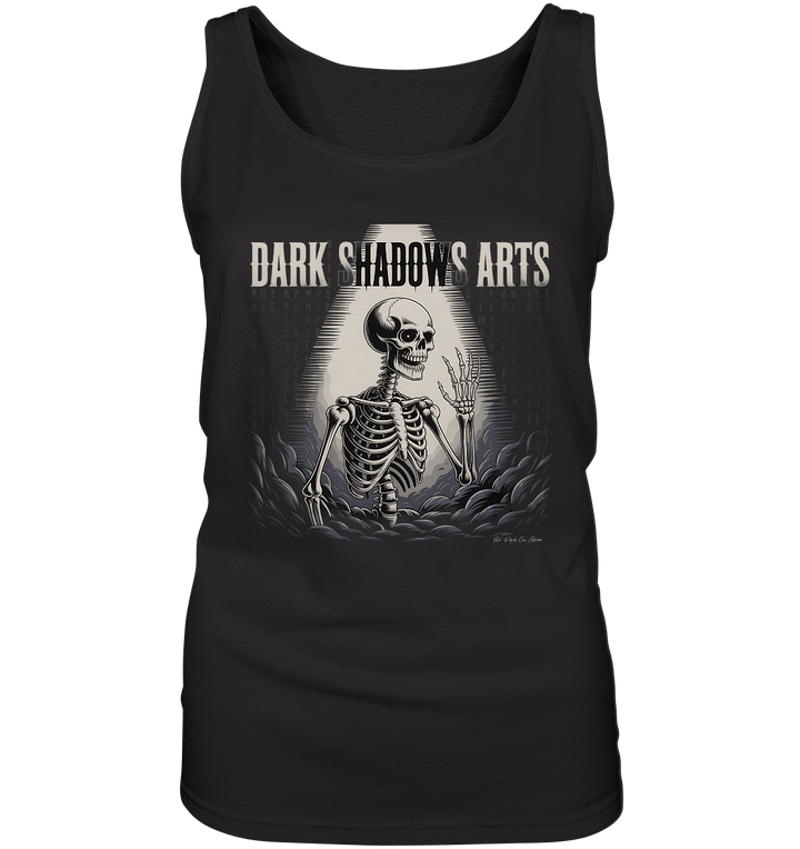 Defiant Bones – Erhobenes Skelett in mystischem Nebel - DSA - Ladies Tank - Top | Tank - Tops | Dark Shadows Arts