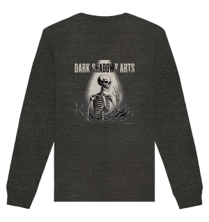 Defiant Bones – Erhobenes Skelett in mystischem Nebel - DSA - Organic Basic Unisex Sweatshirt | Sweatshirts | Dark Shadows Arts