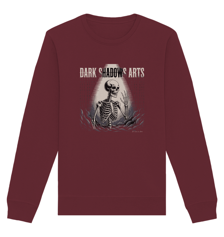 Defiant Bones – Erhobenes Skelett in mystischem Nebel - DSA - Organic Basic Unisex Sweatshirt | Sweatshirts | Dark Shadows Arts