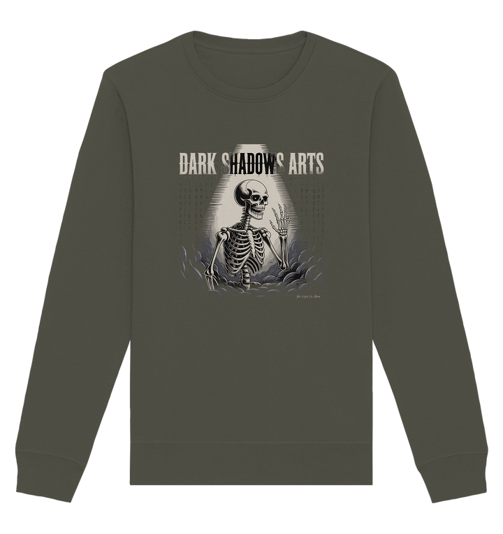 Defiant Bones – Erhobenes Skelett in mystischem Nebel - DSA - Organic Basic Unisex Sweatshirt | Sweatshirts | Dark Shadows Arts